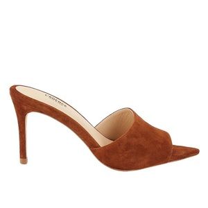 L'AGENCE Lolita Suede Open Toe Sandals